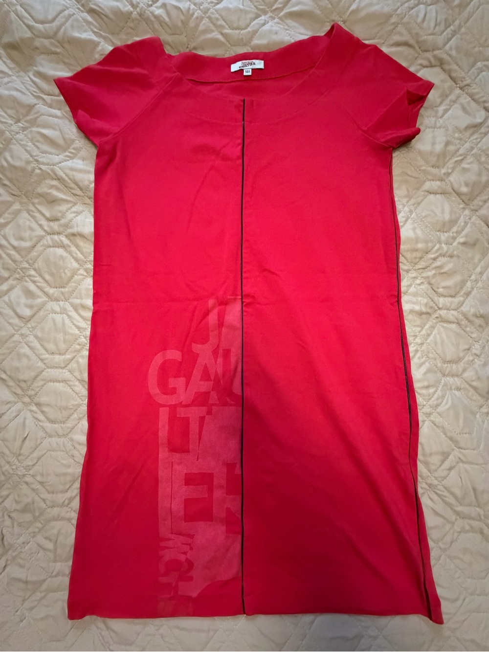 Junior Gaultier Girls' Red Short-Sleeve Graphic Dress